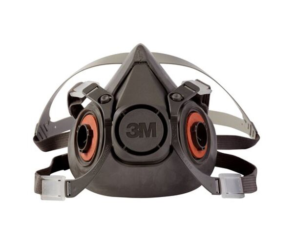 3M half-mask respirator on a white background