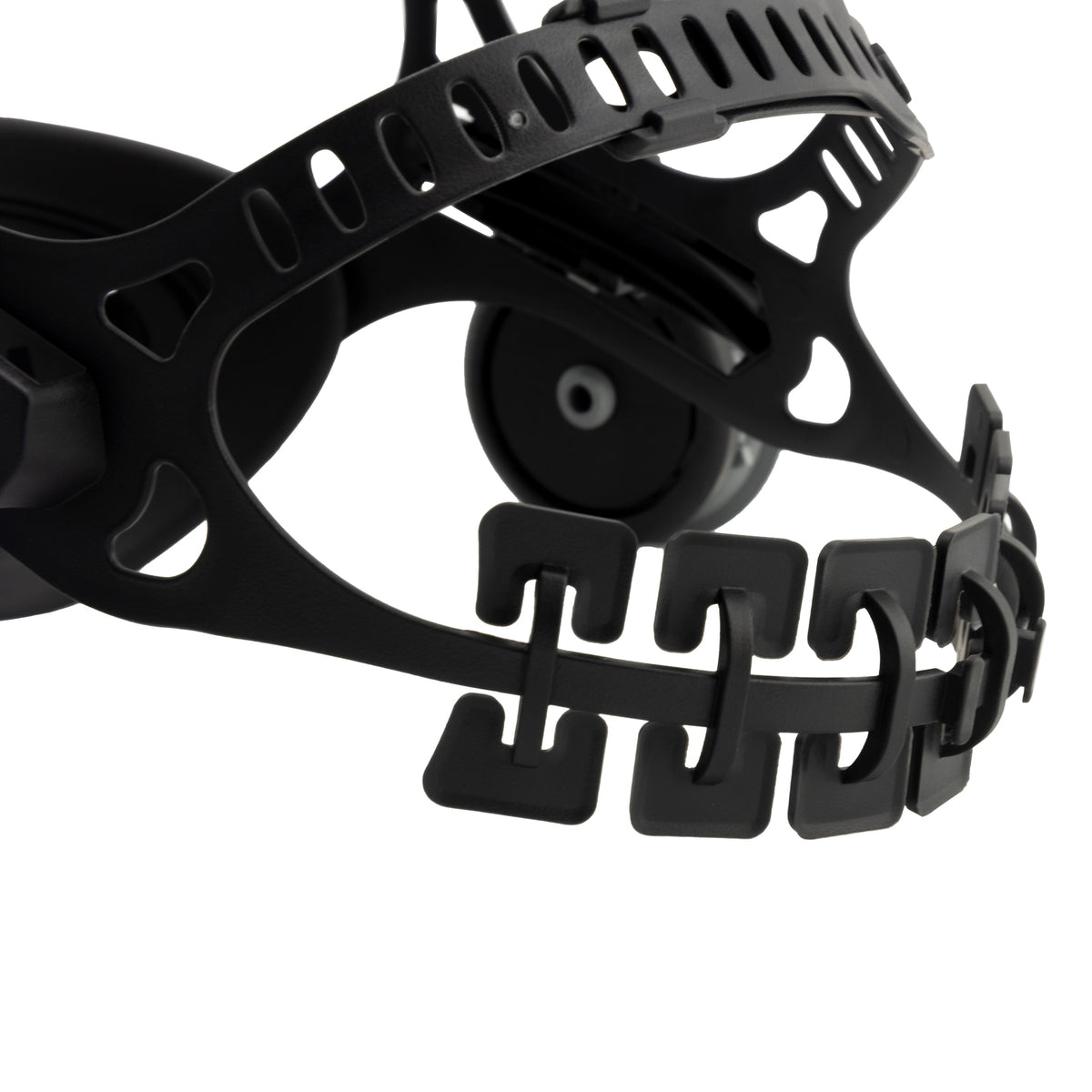 3M Speedglas Head Harness 613200 – Close-up of self-adjusting forehead comfort paddles and crown strap