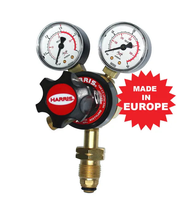 Harris 730 Acetylene Cylinder Pressure Regulator – 0-150kPa Vertical Inlet