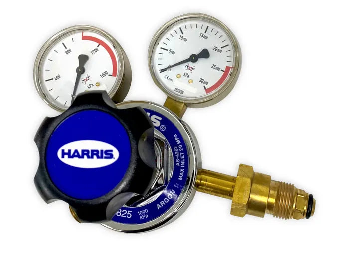 Harris 825 Argon Cylinder Pressure Regulator 0-1000kPa Side Inlet (T10)