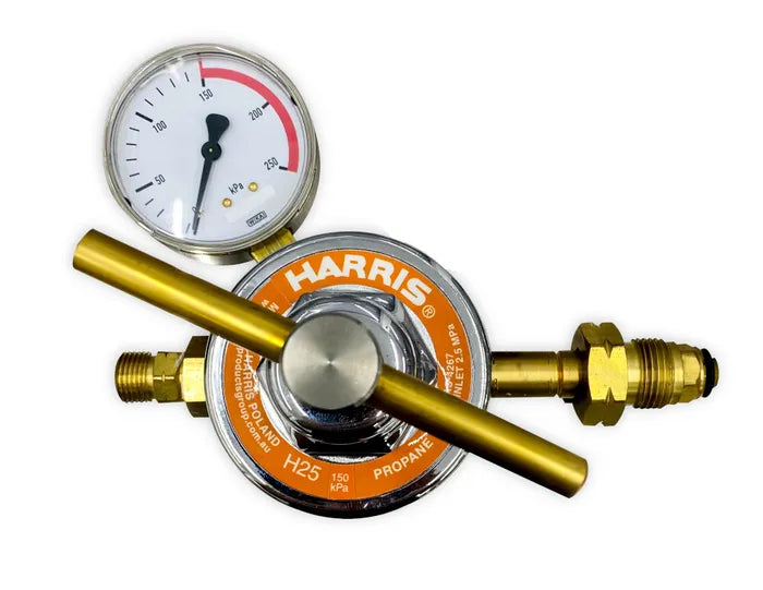 Harris H25 High Flow LPG Reg 0–150 kPa Side Inlet
