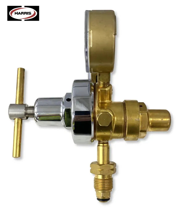 Harris 896 Dual-Stage Hydrogen Regulator – 0-1500kPa Vertical Inlet