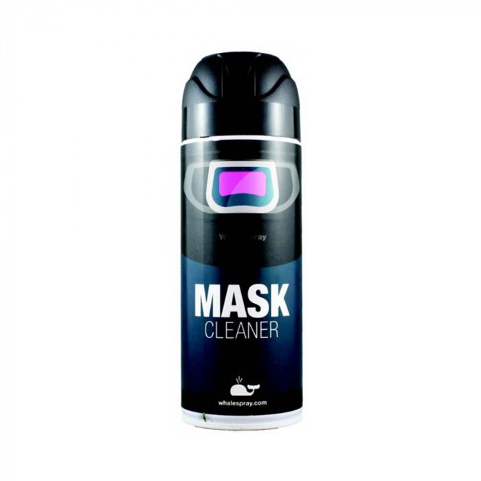 Mask cleaner spray bottle with 'MASK CLEANER' text on a white background