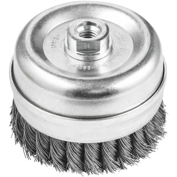 cup twist knot wire brush