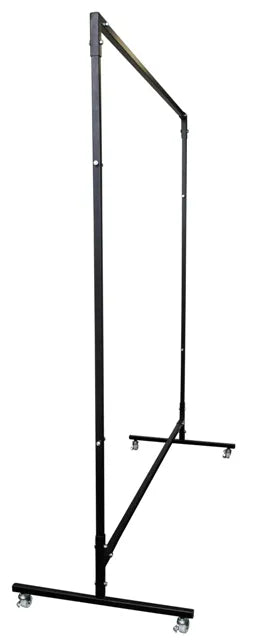 Welding Curtain Frame with wheels on a white background