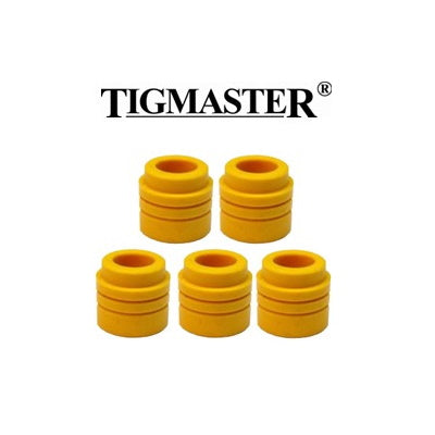 Five yellow Tigmaster gaskets displayed against a white background.