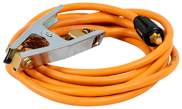A 200A Earth Lead with a yellow cable and standard connector for welding machines.