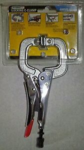 StrongHand 6"Locking C-Clamp (Swivel Head) (PR6S) shown in packet