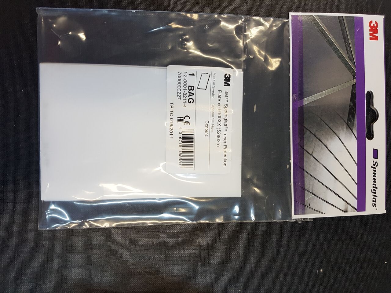 A pack of inside cover lenses for 3M Speedglas welding helmets, still in plastic packaging.