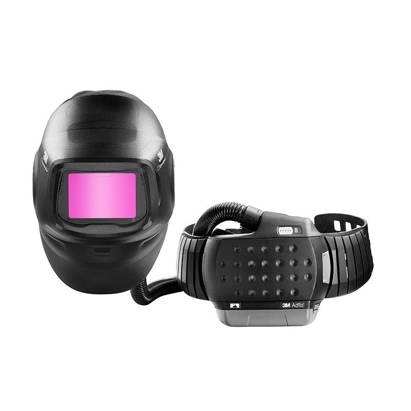 Speedglas G5-01VC heavy duty Welding Helmet with Heavy Duty Adflo PAPR front view on a white background