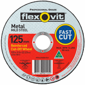 FLEXOVIT 125 X 2.5MM CUTTING DISC Product Code 1012722