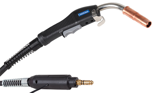 A Weldclass Promax TWC 4 MIG welding torch with a bayonet connection.