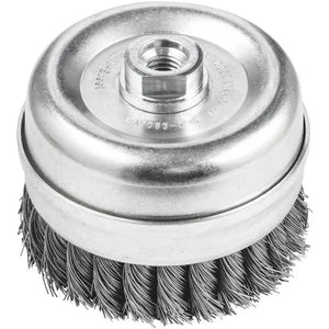 Twist Knot Cup Brush – Mild Steel Wire for Angle Grinders | East Coast Welding Supplies