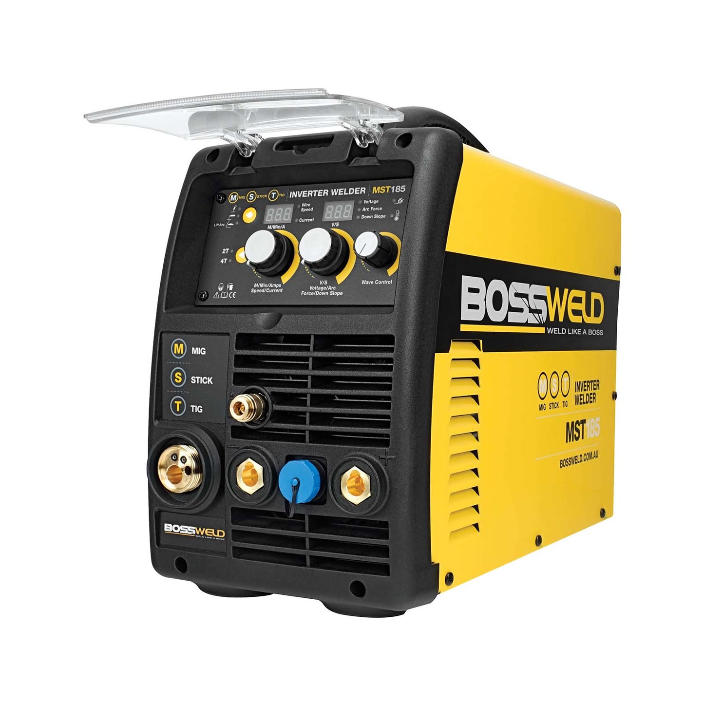 Bossweld MST185 Plus MIG/STICK/TIG Inverter Welder