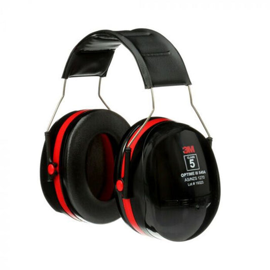 Earmuffs Dual cup with Headband designed to maintain constant pressure and reliable protection. Soft, wide cushion design.
