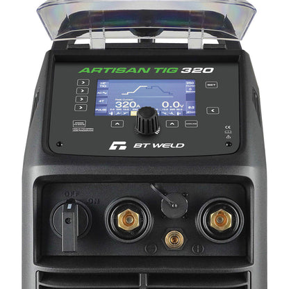BT Weld Artisan TIG 320 ACDC welding machine Digital Display on a white background