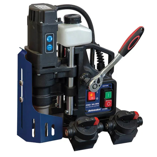 HOLEMAKER PRO35 MAGNETIC BASE DRILL WITH SWIVEL MAGNETIC BASE FOR PIPE DRILLING