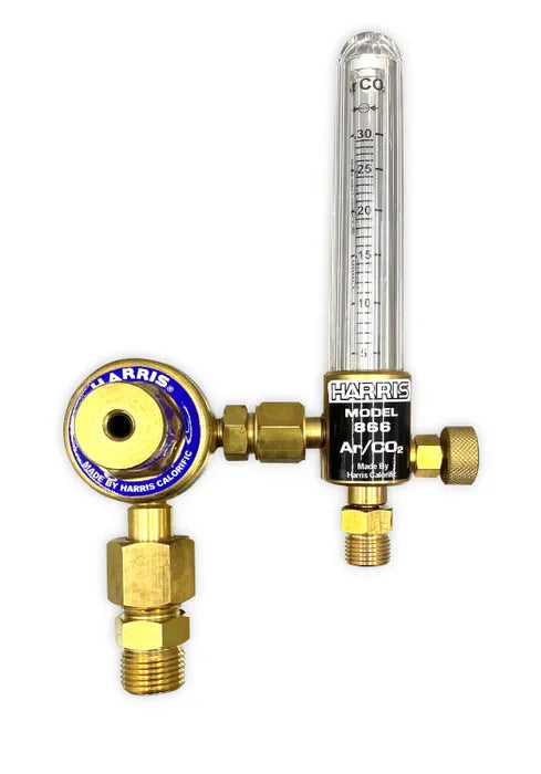 Harris 601 Argon/CO2 Preset Regulator with 866 30 LPM Flowmeter