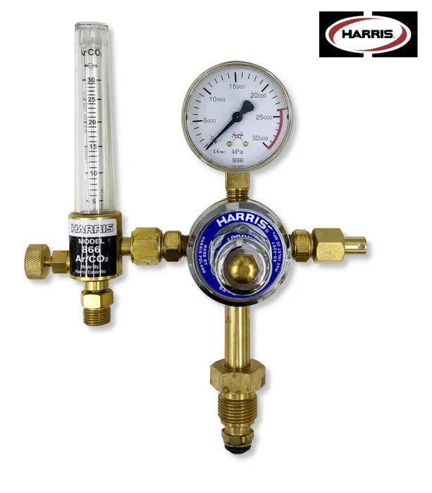 Harris 801 Argon Preset Cylinder Pressure Regulator with Flowmeter