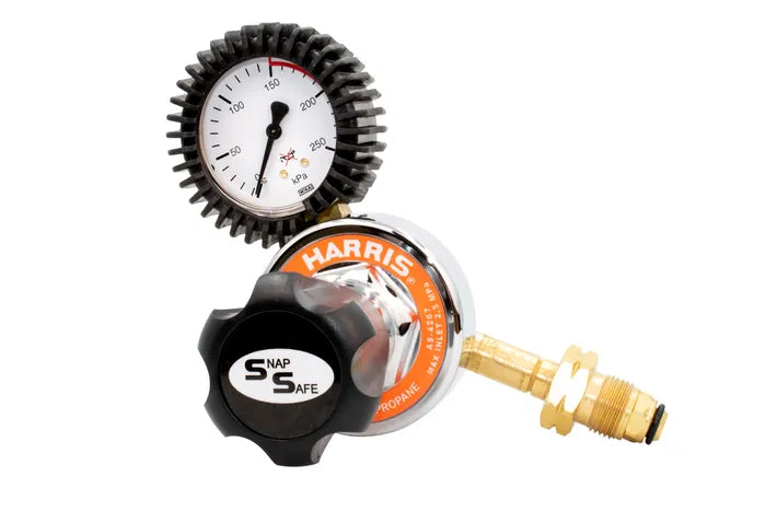 Harris 825 LPG Regulator 0-150kPa Side Inlet (Snap Safe)