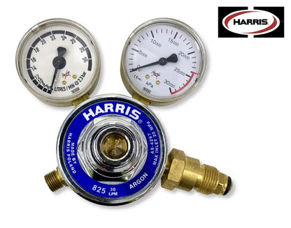 Harris 825 Sav 'T' Lock Argon Flow Control Cylinder Regulator 0–30 LPM (Side Inlet)
