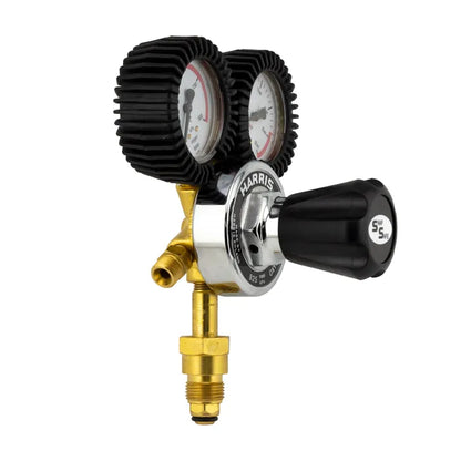 Harris 825 Oxygen Cylinder Regulator 0-1000kPa Vertical Inlet T10 (Snap Safe)