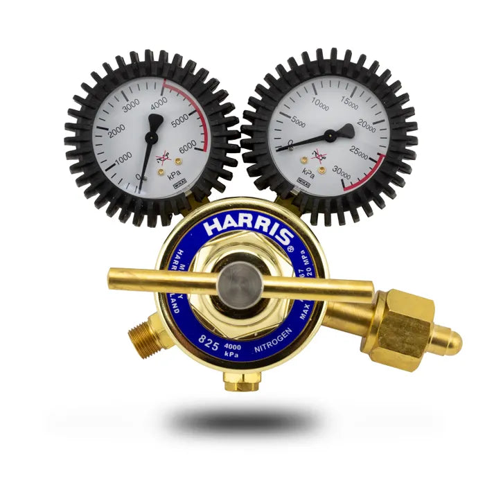 Harris 825 Nitrogen Cylinder Regulator 0-4000kPa Side Inlet SS Diaphragm (5/8" UNF)