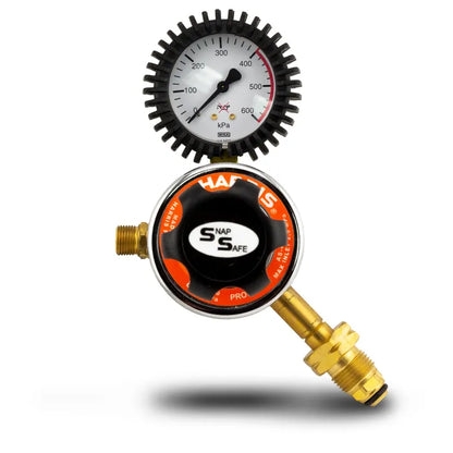 Harris 825 LPG Regulator 0-400kPa Side Inlet (Snap Safe)