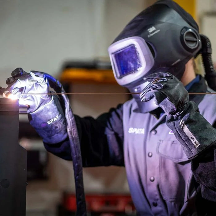 Person Welding wearing Spata Tig Feel Welding Gloves  