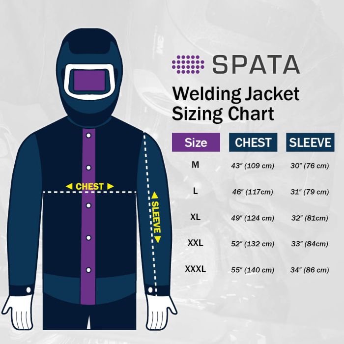 Spata Leather Welding Jacket Size Guide 