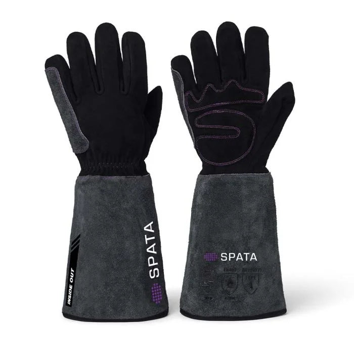 Spata inside outside Gloves on a white background 