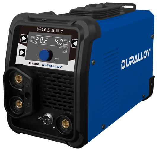 Duralloy 121 Gasless MIG Welder 10A – Compact Inverter with MIG TIG and MMA Capability
