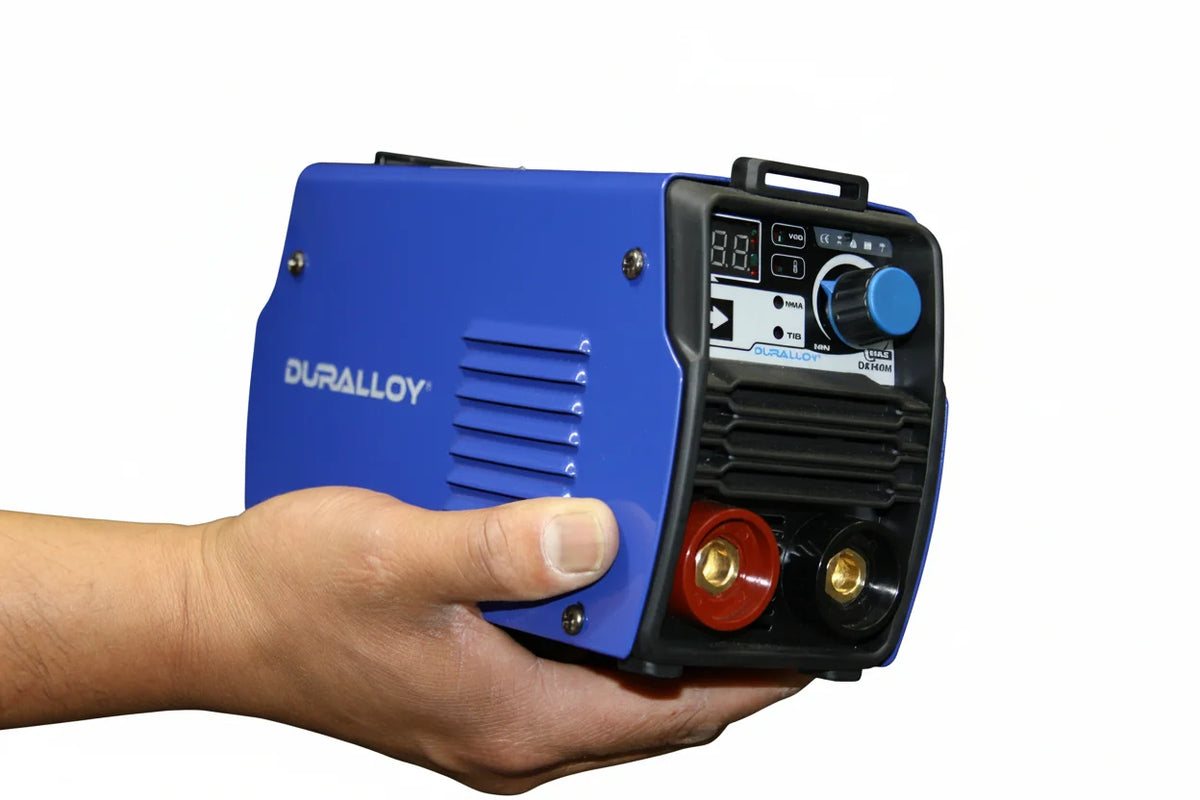 Duralloy 140MMA Mini DA140M – Held in Hand Showing 2kg Portability