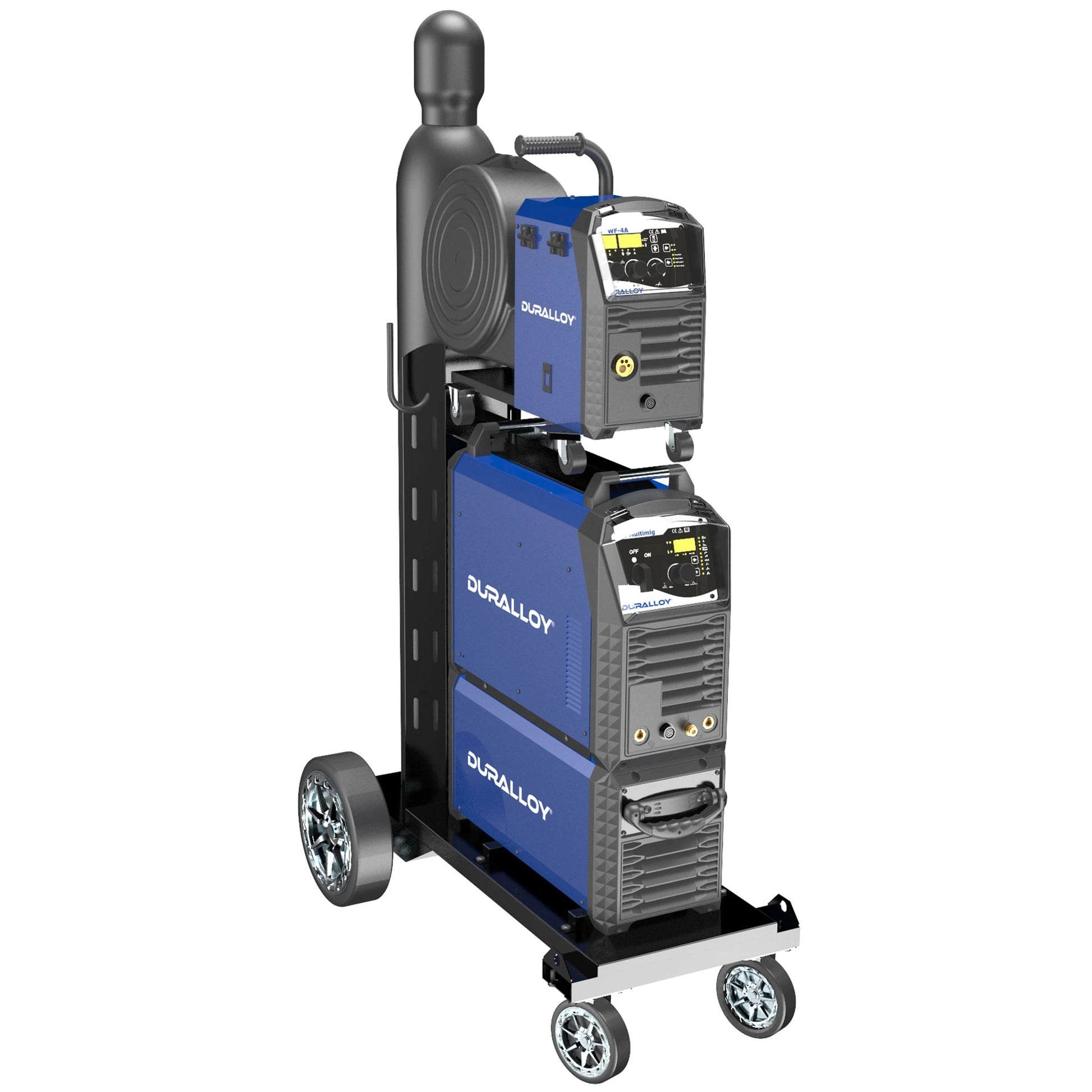 Duralloy 501 MULTIMIG 415V Multiprocess Welder – 500A MIG TIG MMA with Separate Wire Feeder on Trolley