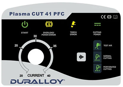 Duralloy CUT41 PFC MV – Front Control Panel and Operational Controls Detail
