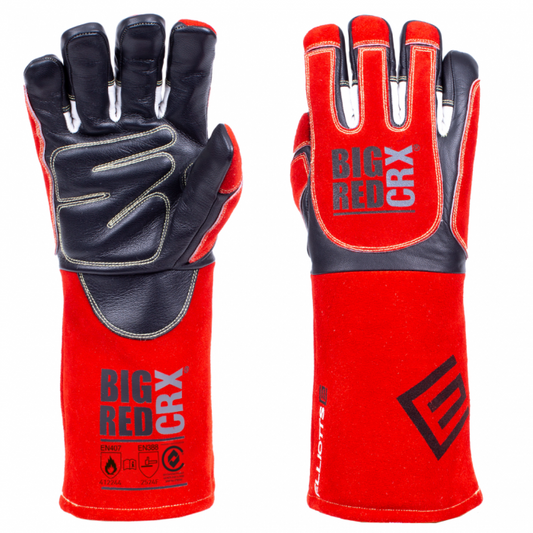 Elliotts Big Red CRX Welding Gloves – Goatskin Palm with Cut 5 Dynamax 265 Liner