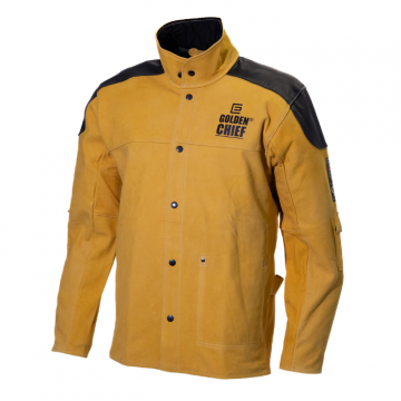 Elliotts Golden Chief Premium Nubuck Leather Welding Jacket – Front View