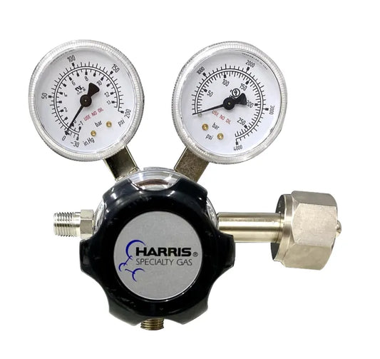 Harris 702 High-Purity Multi-Stage Air Regulator – 0–125 psi T60 Side Inlet