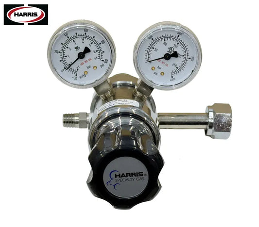 Harris 702 High-Purity Multi-Stage CO2 Regulator – 0–50 psi T30 Side Inlet