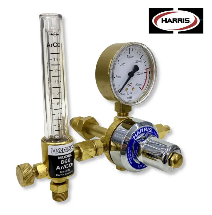 Harris 821 Argon Preset Cylinder Pressure Regulator 350 kPa with 15 LPM Flowmeter (Rear Inlet)