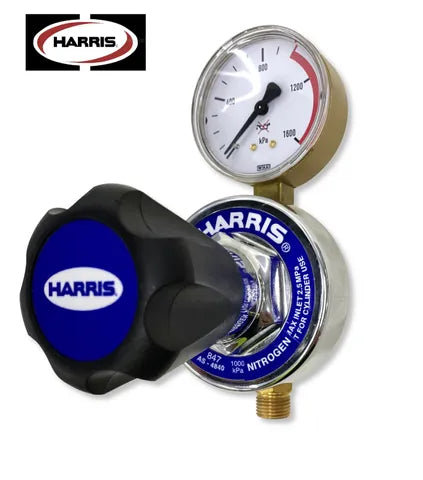Harris 847 Nitrogen Pipeline Regulator – 0–1,000 kPa, 1/4" NPT-F Rear Inlet