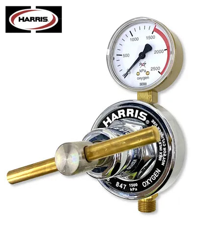 Harris 847 Oxygen Pipeline Regulator – 0–1,500 kPa, 1/4" NPT-F Rear Inlet