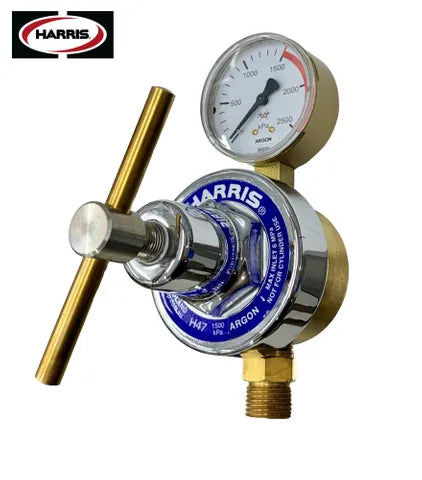 Harris H47 Argon Pipeline Regulator – Extra High-Flow 0–1,500 kPa, 1/2" Rear Inlet