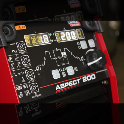 Lincoln Aspect 200 AC/DC TIG Welder K14189-2 – Control panel and settings detail