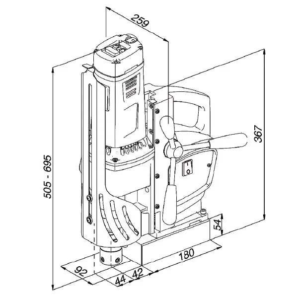 HOLEMAKER SPECIAL 80 MAGNETIC BASE DRILL, 240V, 3MT, CAP: 80MM DIA X 110MM DEPTH