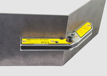 Strong Hand MLA450 Inside Outside Angle Magnet – In-Use Holding Sheet Metal