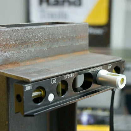 Strong Hand Torpedo Mag Level LM3723 – Magnets Holding Level On Steel Section