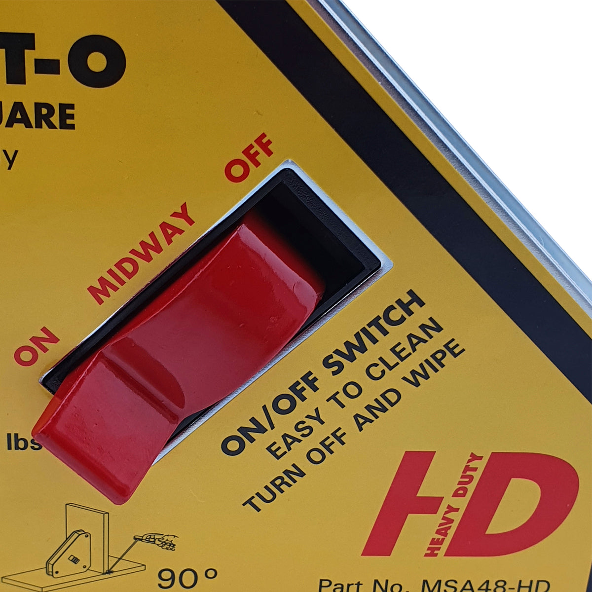 Strong Hand MSA48-HD Adjust-O Mag Square – On/Off Switch Close-Up