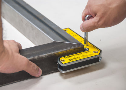 Strong Hand MLD600 Inside/Outside 90° Welding Magnet – Holding Steel From Outside For Inside Weld