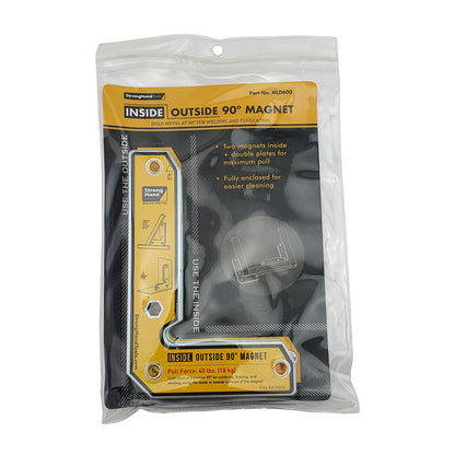 Strong Hand MLD600 Inside/Outside 90° Welding Magnet – Retail Packaging, 18kg Pull Force